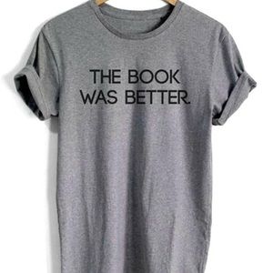 SHEIN GREY CASUAL TEE The Book Was Better